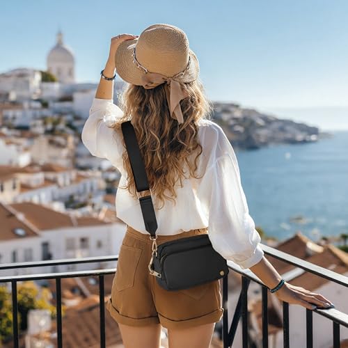 Anti Theft Crossbody Bag for Women, Slash-resistant RFID Blocking Travel Purses, Small Shoulder Bag Handbag, Nylon3