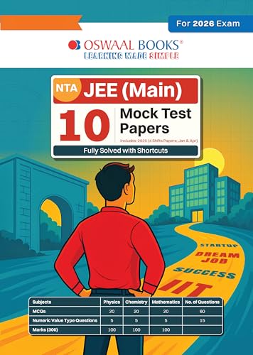 Image of Oswaal NTA JEE (Main) 10 New Pattern Mock Test Papers Book | Fully Solved with Shortcuts | For 2026 Exam