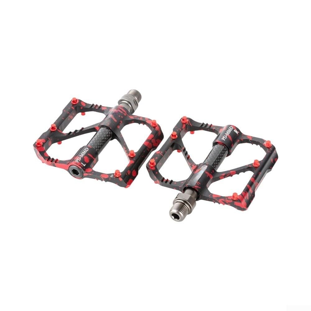 Pedales de bicicleta de aleación de aluminio con rodamientos sellados para ciclismo de carretera MTB, plataforma ancha, diseño plano antideslizante, 9,8 x 9,4 cm