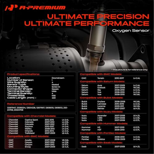 Sensor de Oxígeno A-Premium Compatible con Chevy, GMC, Buick miniatura 2