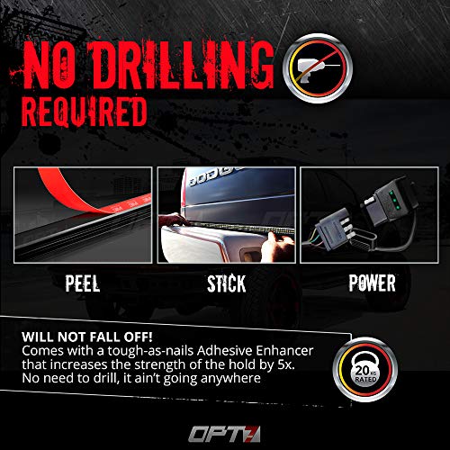 OPT7 48" Redline Triple LED Tailgate Light Bar w/Sequential RED Turn