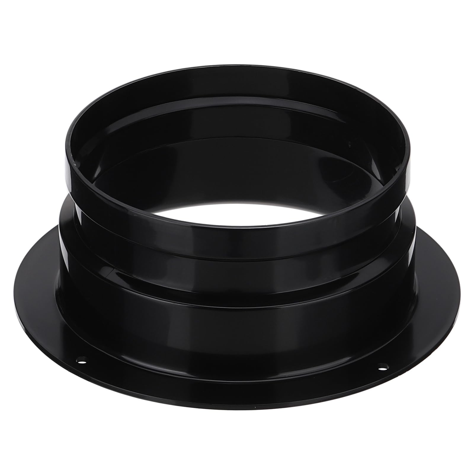 Nexarelle Connector Flange (5 Inch) - ABS Plastic Straight Pipe Flange Round HVAC Air Vent Duct Mounting for Ventilation Cooling Heating Air Conditioning Systems, Black