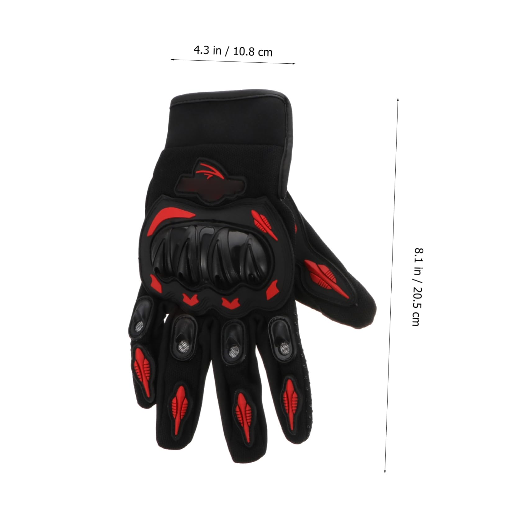 Ipetboom 1Pair Breathable Cycling Gloves for Outdoor Riding Skid Motorcycle Gloves with Protective Shell Comfortable Fit for Men and Women Red