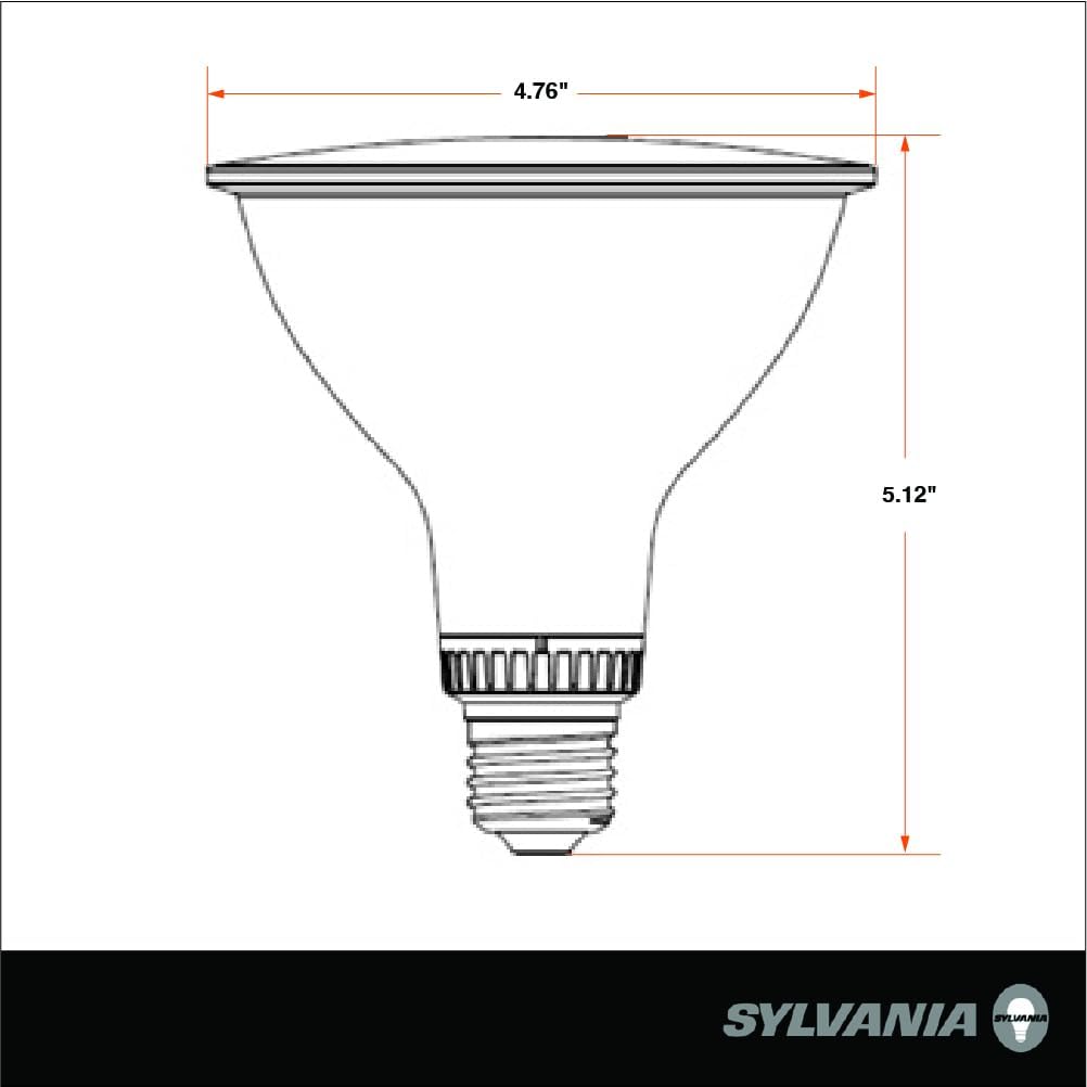 Sylvania TruWave PAR38 LED Light Bulb, 15.5W = 120W, 5 CCT Select 2700/3000 / 3500/4000 / 5000K, 40-Degree Angle, Dimmable, 1300 LMS, Clear Finish - 1 Pack (41522)