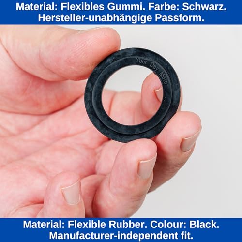 Siebkörbchen Lippendichtung, 2 Stück, Ø 43 x 27 mm, universal Gummidichtung in Schwarz, Ersatz Dichtring Set Spüle Küche Abfluss, Spülbecken Dichtungsring Abflusssieb, Siebkorb Dichtung Ablauf Ventil