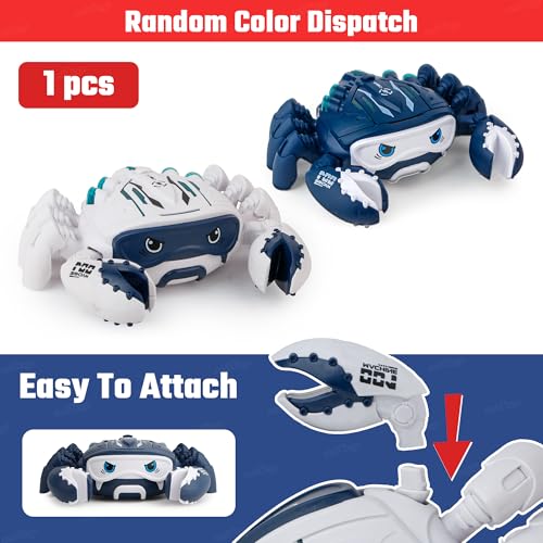Image of Zest 4 Toyz Musical Toy for Kids Crawling Crab Toy Sensory Induction Crabs with Spray 360 Rotation Lights & Music Bump and Go Action- Multi Color