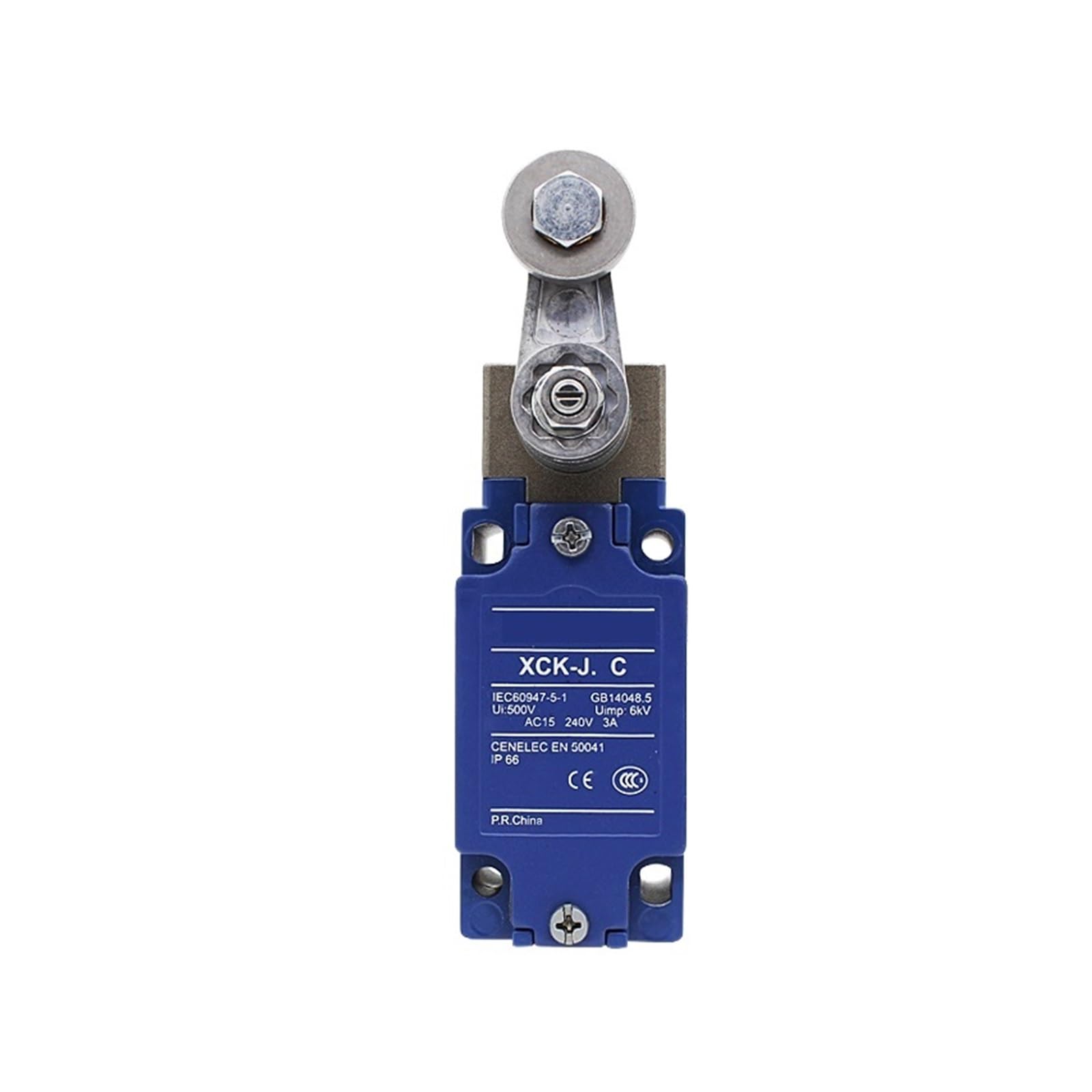 JJHQOKYNA Toggle Micro-Travel Limit Switch XCKJ10513H29C 2P 1NC 1NO momentary Spring Return Roller Rocker 240VAC