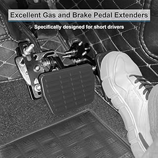 OceanicEcho Gas and Brake Pedal Extenders for Short Drivers People Driving Cars, Go Kart, Adjustable Length and Angle Auto Vehicles Brake and Accelerator Pedals (Version OE-YCQ200)