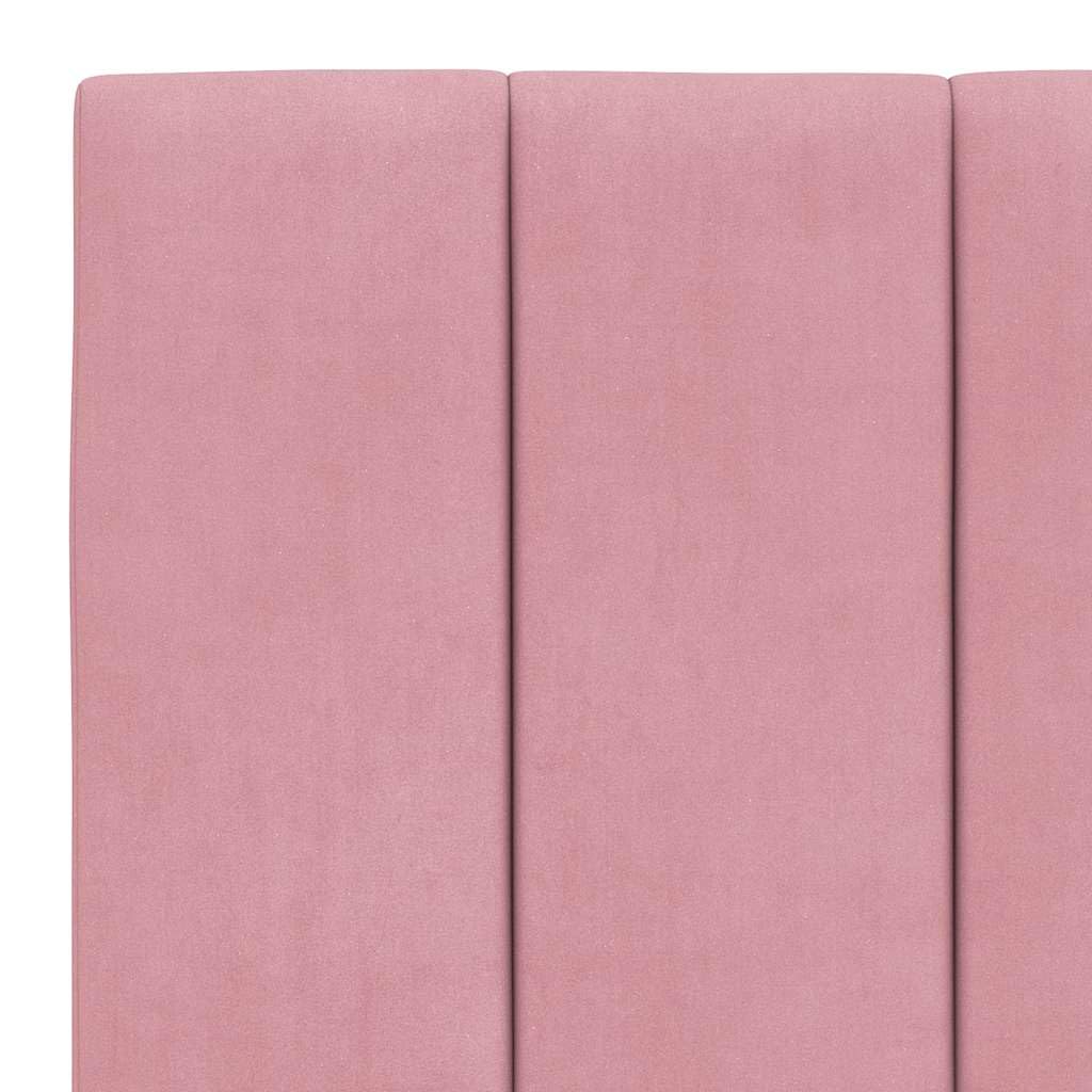 vidaXL Cabecero de Cama Acolchado Hanko, Cabezal Tapizado de Cojín Almohada, Cabecera Colgante, Mueble para Dormitorio, Terciopelo Rosa 180 cm