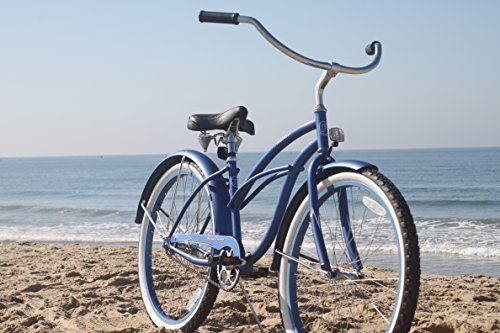 Firmstrong Urban Lady 7-Speed Beach Cruiser Bicycle, 26-Inch,Baby Blue W/Black Seat,15205 #TOP3
