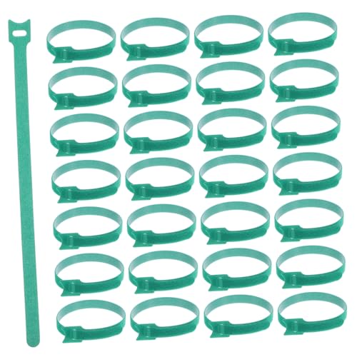 Uonlytech 100 piezas de cintas reutilizables para cables y organizadores con cierre de gancho y lazo para electrónica y gestión de cables bajo escritorio en verde miniatura 1
