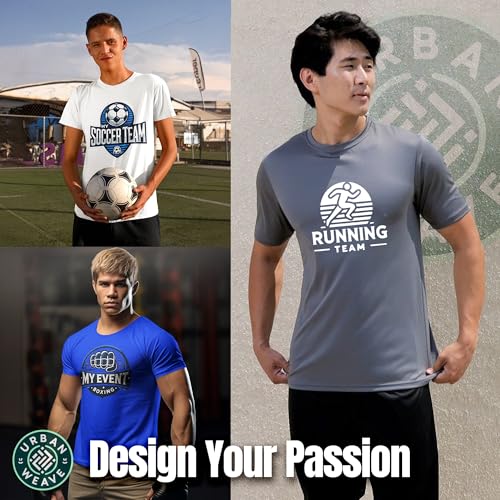 Custom Sport Performance T-Shirt, 100% Polyester, Moisture-Wicking, Personalized with Your Design, Printed in The USA2