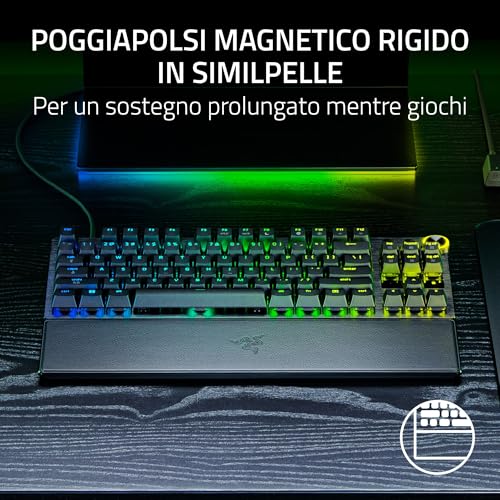 Huntsman V3 Pro Tenkeyless 8KHz - TKL PC Tastiera meccanica da gioco - 8KHz HyperPolling - Switch ottici analogici - regolabile 0,1-4,0mm - Snap Tap - Rapid Trigger - QWERTY US Layout | Nero - Tastiera gaming - Immagine 12