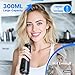 Water Flosser for Teeth, Cordless Oral Irrigator Portable Dental Cleaner Picks with 8 DIY Modes 7 Jets 300ml Tank Braces Flossers Rechargeable (Black)
