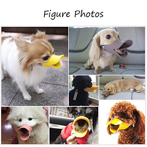 Nacoco Anti Bite Duck Mouth Shape Dog Mouth Covers Anti-Called Muzzle Masks Pet Mouth Set Bite-Proof (Yellow, M) #TOP5