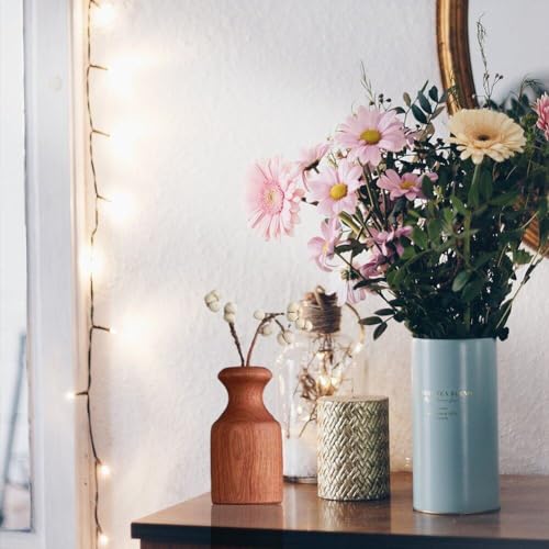 Vase en bois de 3 pièces d'artisanat rustique pour décoration de table
