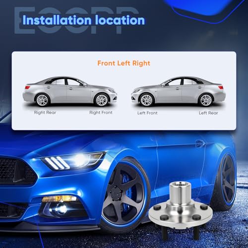 Image of ECCPP 2-Piece NT510110 Wheel Hub Bearing for Ford C-Max 2013-2018 | 5 lugs Pre-Greased Sealed
