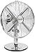 Bestron Ventilador de sobremesa con Función Giratoria, Diseño Retro, Altura: 43 cm, Ø 35 cm, 35 W, Cromado