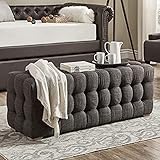 Repose-pieds polyvalent : qu'il soit utilisé comme pouf cocktail, siège décontracté, banc de bout de lit, banc à chaussures d'entrée ou purement à des fins décoratives, cette pièce peut être utilisée de multiples façons. Conçu pour correspondre à n'importe quelle pièce de votre maison, ce pouf Se fondra parfaitement avec votre décor existant.