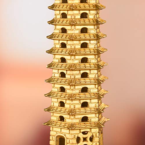 Estatua de Bronce Feng Shui Torre Pagoda Wenchang 11.8 in miniatura 7