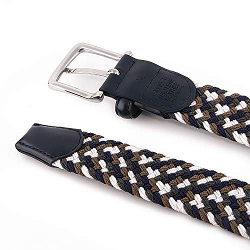 Image of Fabio Valenti Canvas Elastic Fabric Woven Stretch Braided Belts for Men Women Junior with Multicolored /Full Sizes