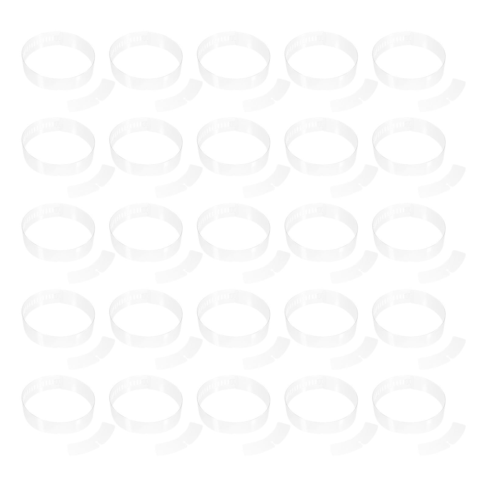 jojofuny Tiras de Cuello para Camisa de Plástico Blanco Ajustables Fijación para Collar, Paquete de 200 Piezas, Accesorio Práctico para Adultos