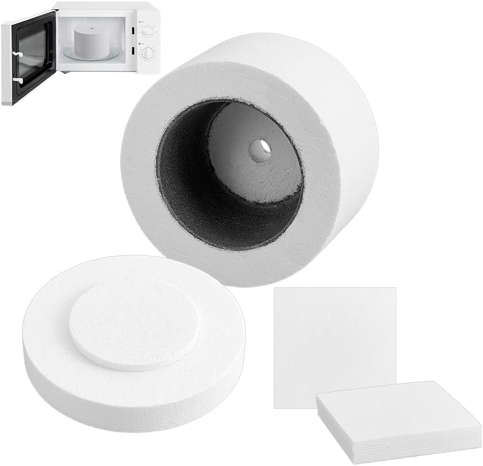 NBEADS 1 Set Large Microwave Kiln with 10 Pcs Kiln Papers, 4.72x2.56 inch Glass Jewelry DIY Tools Pottery Kit for Home Use Glass Fusing Melting Jewelry Making Fuseworks Beginners