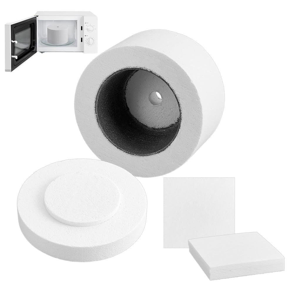 NBEADS 1 set grande forno a microonde con 10 fogli di carta, 12 x 6,50 cm, in vetro, gioielli, fai da te, kit di ceramica per uso domestico, fusione del vetro, fusione, gioielli, fuseworks