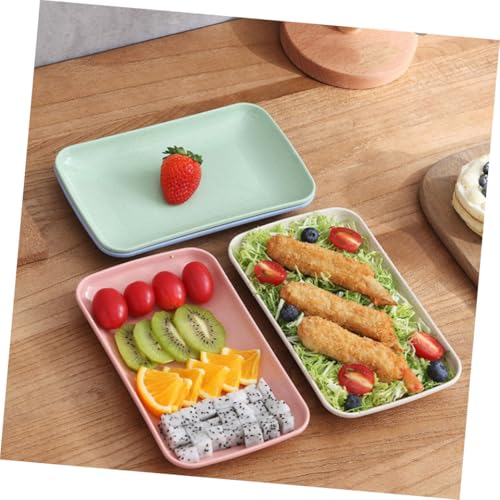 Set de 4 platos rectangulares para sushi miniatura 4