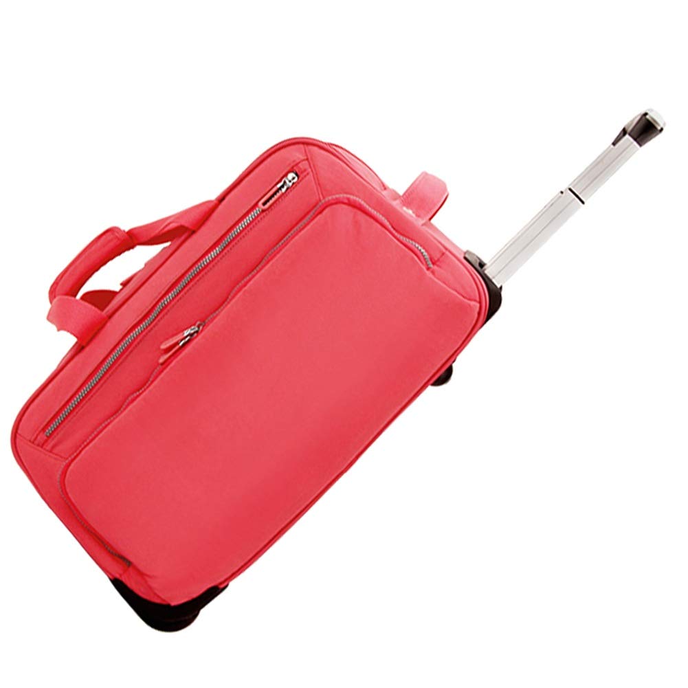 ADITAM ZHANGQIANG Valigia da Cabina Leggera 2 Ruote Bagaglio a Mano Custodia Morbida Trolley Borsa da Viaggio (Color : Pink, Size : 29 * 28 * 51cm) Double The Comfort