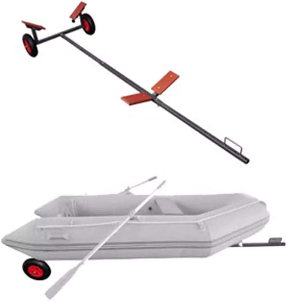 Boat Trailer, Adjustable Load Capacity up to 352.74 lb, 3-Way Adjustable, with Pneumatic Tires for Boats, Fishing Boats, Small Motors, and Sailing Boats