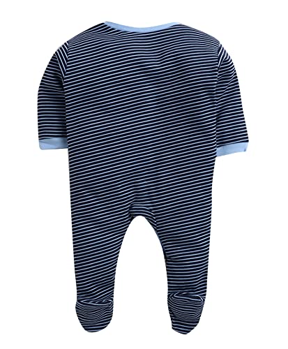 Image of BUMZEE Full Length Printed Baby Footies Sleepsuit Pack of 3