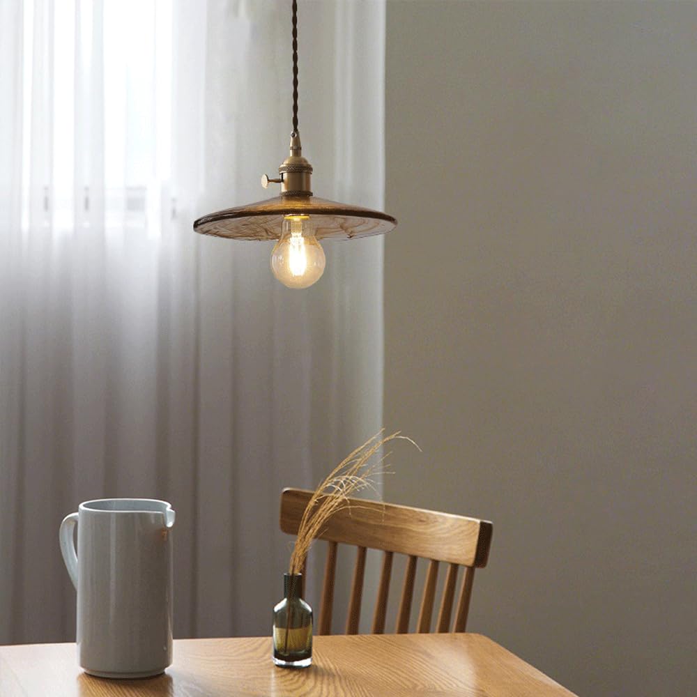 Śruba E27, abażur do lampy wiszącej ze szkła w stylu industrialnym, lampa sufitowa do zawieszenia, lampy dekoracyjne do sypialni, jadalni i kuchni