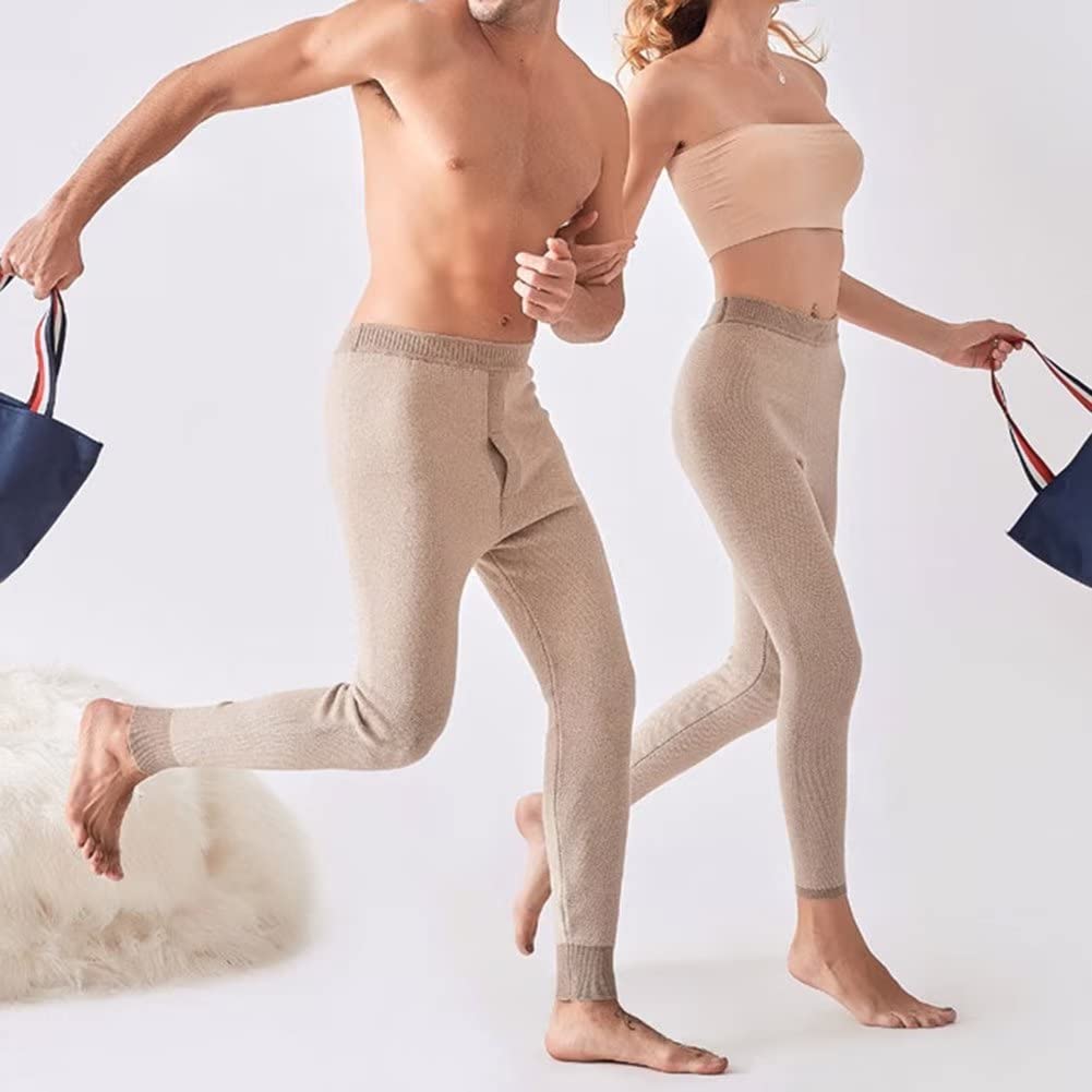 Pantalones Térmicos Ropa Interior Capa Base Pantalones 100% Cachemira Mallas para Hombre Mujeres Pantalones Térmicos