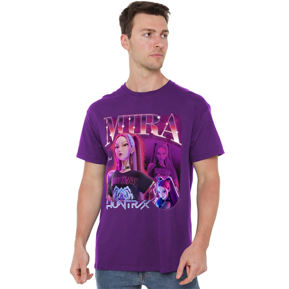 K-Pop Demon Hunters - Huntrix Huntr/X Mira Bootleg Unisex T Shirt, Purple, Medium