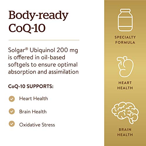 Solgar Ubiquinol 100 mg, 50 Softgels - Advanced Antioxidant Support - image 5