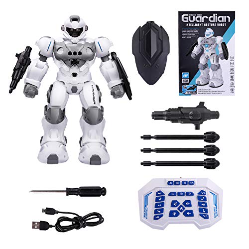 RC Robot for Kids, Smart Intelligent Programmable 2.4GHz Remote Control Robots with Gesture Sensing, Rechargeable Dance Sing Walk Slide Shoot Robot Toy Gift for 6 -12 Years Old Up Kids Boys [Upgraded] - Thumbnail 7