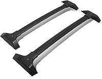 DNA Motoring PT/ZTL-8073 Aluminum Roof Rack Cross Bars for 2009-2017 Chevy Traverse - 165lbs Capacity, Easy Bolt-On Black Pair