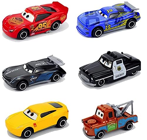 Image of DEUSON ECOM Diecast Racing Cars for Kids Pack of 6 Small Mini Cars Suitable for Children 2 3 4 5 Years Old