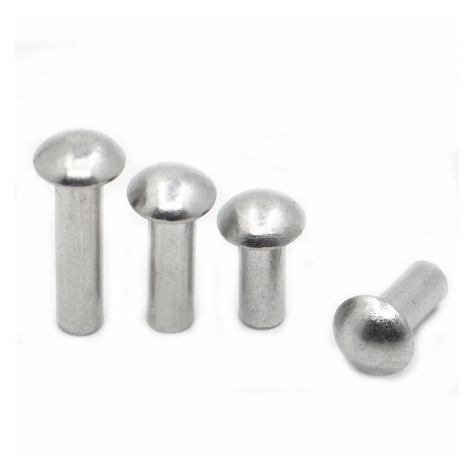 Remaches de aluminio macizo con cabeza avellanada, GB867 Remaches autorroscantes sólidos de aleación aluminio con cabeza redonda, M2-M8, 3 mm-40 mm, paquete surtido(16mm,M5 20pcs)