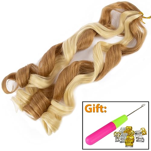 French Curl Braiding Hair 24 Inch 8 Packs French Curl Braids Crochet Hair Extensions (24 inch 27/613#) - Image 4