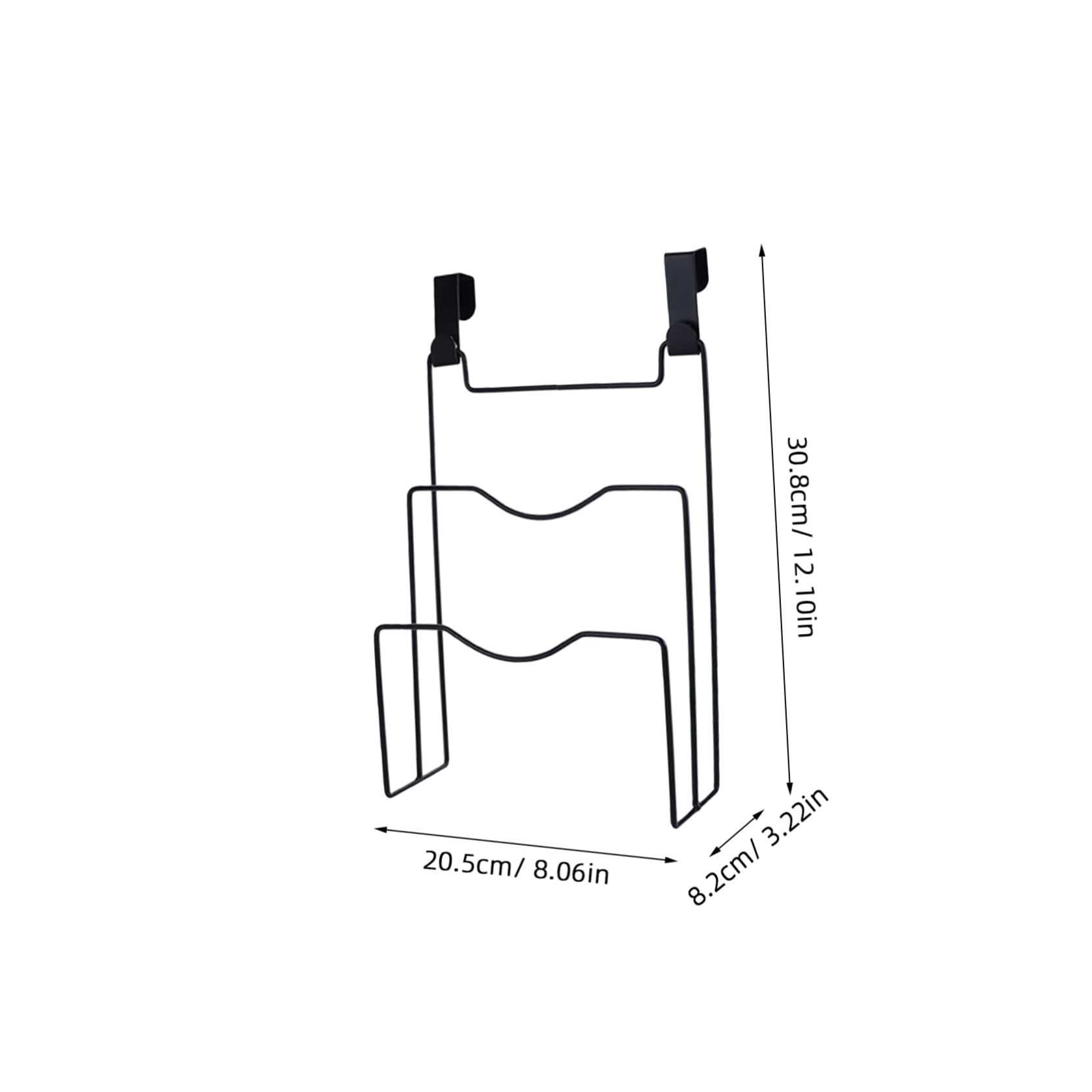 ABOOFAN 2 Stück-pack Pfannendeckelhalter aus Eisen für Küchenschrank Tür Organizer zur Topfdeckel Ablage mit Praktischem Abluftdesign Schwarz für Küchenorganisation