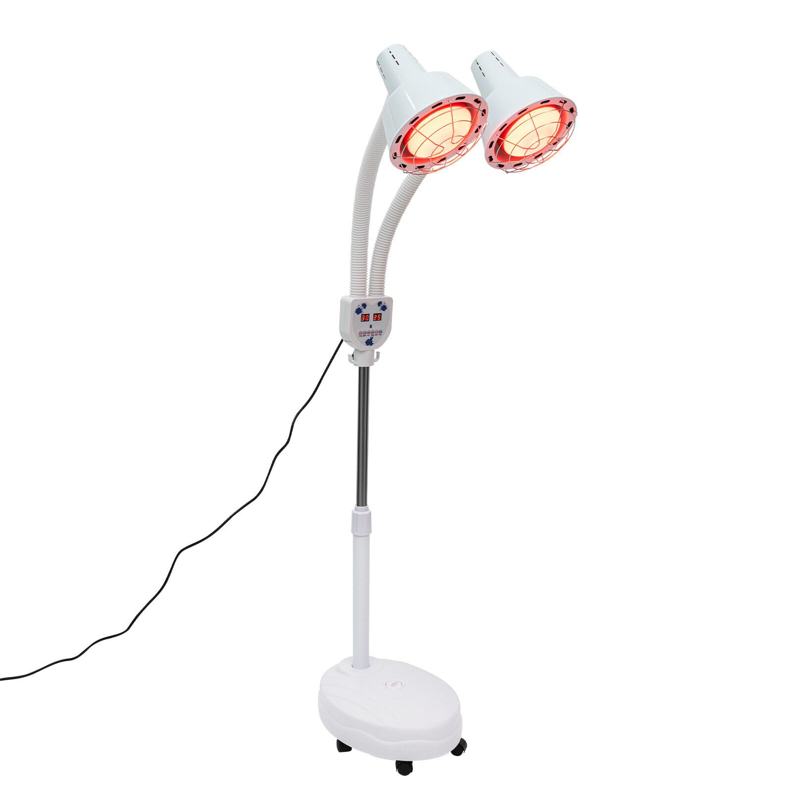 Lámpara de infrarrojos con temporizador, lámpara de calor, lámpara de pie con soporte para relajación muscular, 220 V, 275 W