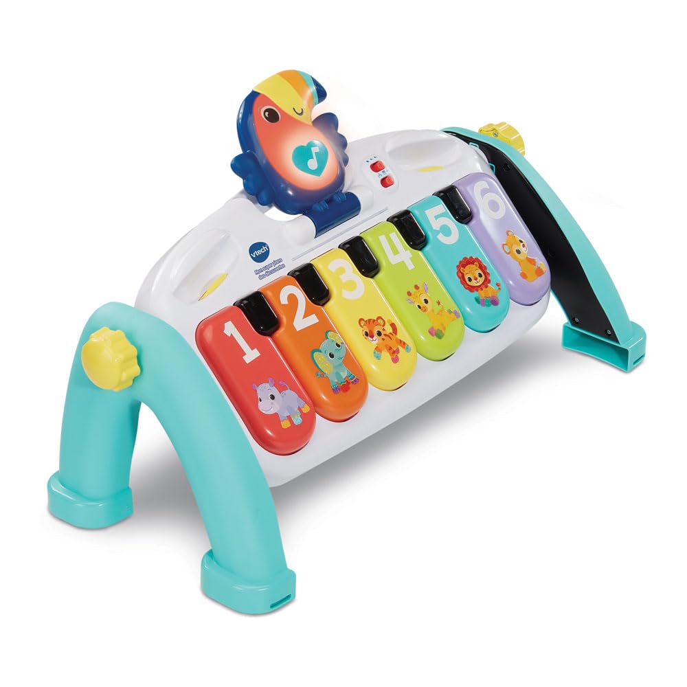 Piano Jouet électronique – Dès 18 Mois – 3 Sons (piano, Xylophone, Violon) – 5 Partitions – LED