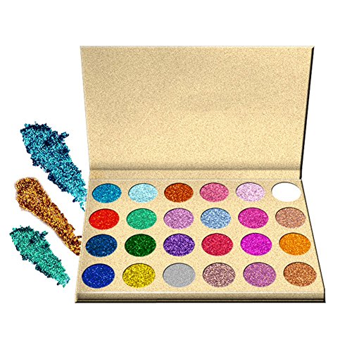 OYOTRIC 24 Couleur Très Pigmenté Diamant Glitter Arc-En-Ombre Ombre à Paupières Palette Flash Shimmer Ombre à Paupières Maquillage Palette