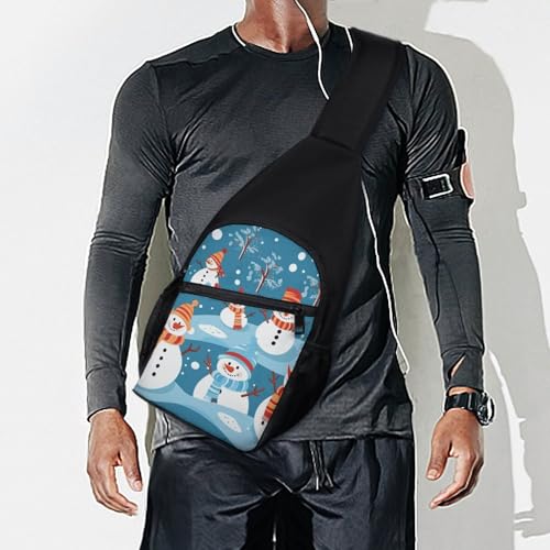 Bolso tipo sling casual para hombro y pecho unisex miniatura 7