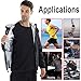 Sauna Suit for Men Weight Loss, Sauna Jacket for Men, Men's Slimming Sweat Burn Fat Workout Top Long Sleeves with Zipper,L,Black