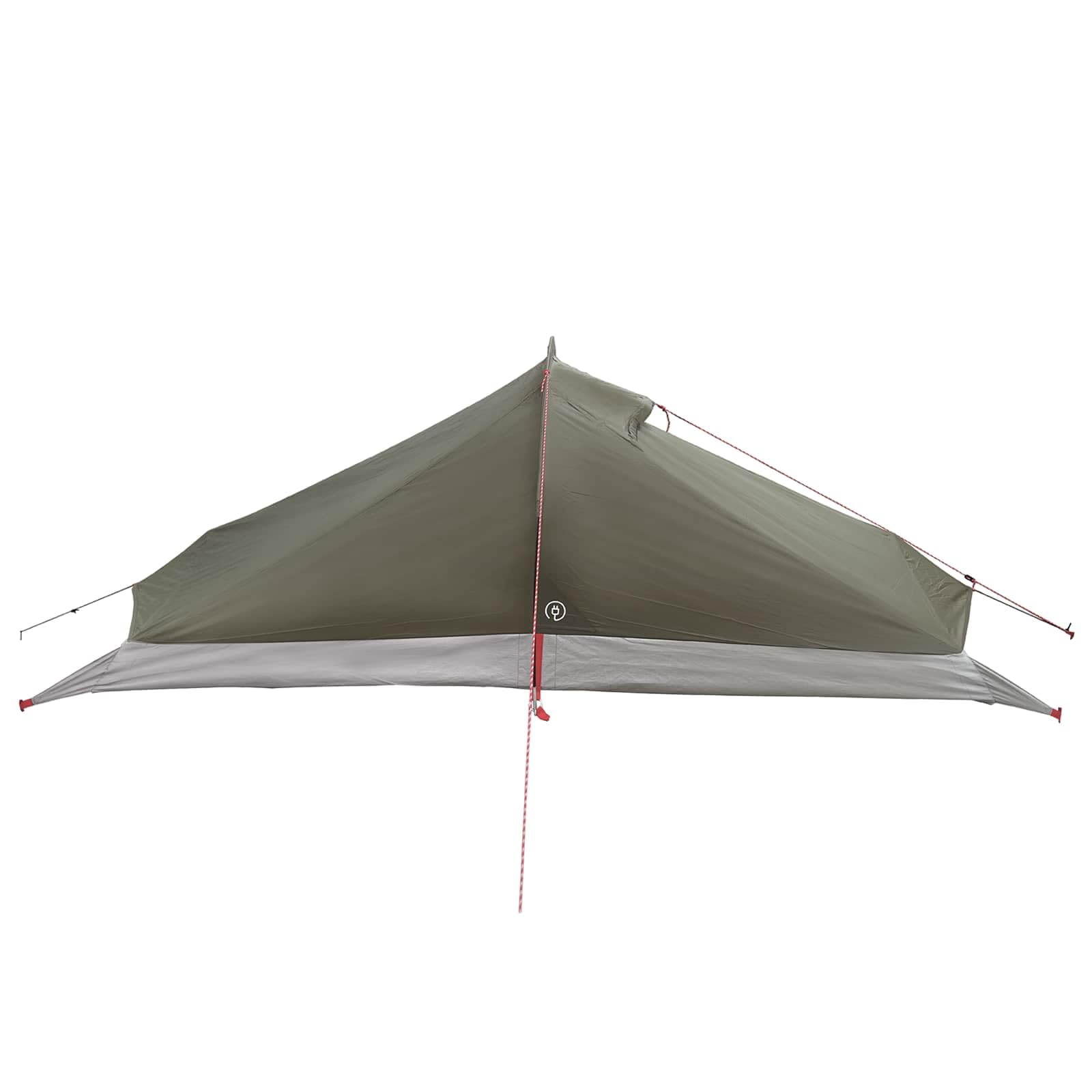 Mangloder Trekkingzelt Grün 4-Personen aus 185T Polyester mit PU-Beschichtung, leicht, wasserdicht, UV-beständig, stabiles Tunnelzelt für Camping, Wandern, Outdoor, Familien- und Festivalabenteuer
