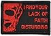 Lord Vader: "I Find Your Lack of Faith Disturbing" Parody 2x3 Morale Patch - Multiple Color Options (Black with Red)
