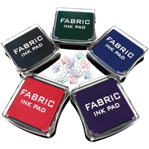 Stamp Pad, Fabric Ink Pad Stamps Set, 5 Colors Non-Toxic Pigment Ink Pad For Stamps, Rubber Stamps, Card Making Supplies, Wood, Fabric And Paper Surface. Stamps For Crafts (5 Pack) #TOP18